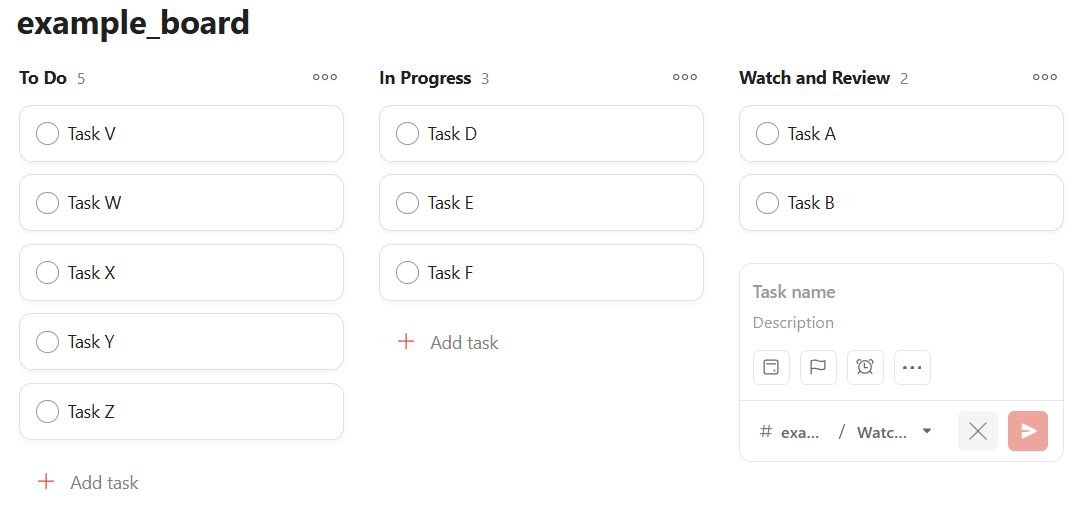 Example Kanban Board